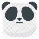 Flat Face How Panda Icon