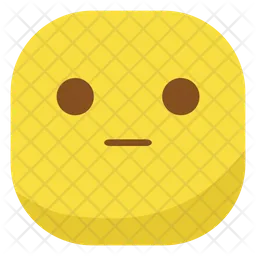 Flat Face Emoji Icon