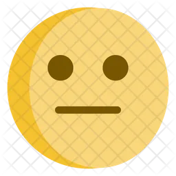 Flat Face Emoji Icon