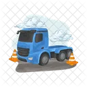 Flatbed Truck Transport Truck Icon