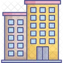 Flats Building Flats Flat Icon Icon