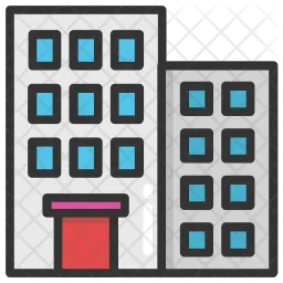 Flats Building  Icon