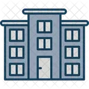 Flats Building Apartments 아이콘