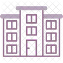 Flats Building Apartments 아이콘