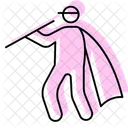 Icono De Linea Delgada Sombra De Color Piper Icono