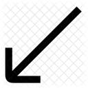 Flecha abajo a la izquierda  Icono