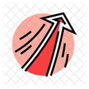 Flecha Apuntando Hacia Arriba Icono