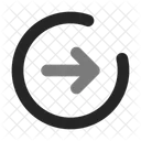 Flecha Derecha Circulo Espacio Flecha Linea Duo Icono