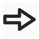 Contorno De Flecha Derecha Flecha Linea Duo Icono
