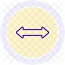 Icono De Circulo De Color Con Flecha Derecha E Izquierda Icon