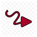 Flecha derecha espiral  Icono