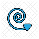 Flecha Espiral Derecha Flecha Direccional Flecha De Navegacion Icono