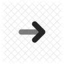 Flecha Derecha Pequena Flecha Linea Duo Icono