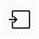 Flecha derecha rectangular  Icono