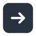 Flecha Derecha Rectangulo Flecha Adelante Icono