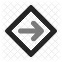 Flecha Derecha Rombo Flecha Linea Duo Icono