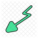 Flecha en zigzag hacia abajo  Icono
