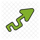 Flecha en zigzag hacia arriba  Icono