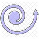 Espiral Flecha Circular Icono