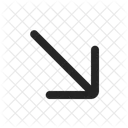 Icono De Flecha Hacia Abajo A La Derecha Flecha Diagonal A La Derecha Icono De Navegacion Hacia Abajo A La Derecha Icon