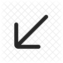 Icono De Flecha Hacia Abajo A La Izquierda Icono De Flecha Diagonal Icono De Navegacion Hacia La Parte Inferior Izquierda Icon