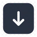Flecha Hacia Abajo Rectangulo Descargar Ubicacion Icono