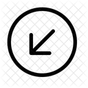 Flecha-inferior-circulo-izquierdo  Icono