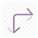 Flecha Flecha De Esquina Abajo Icon