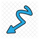 Flecha Izquierda Hacia Abajo Flecha Direccional Flecha De Navegacion Icono