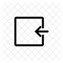 Flecha izquierda rectangular  Icono