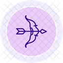Icono De Linea De Flecha Y Arco Icono
