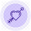 Icono De Linea De Flechas De Amor Icono