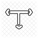 Flechas De Tres Direcciones Flecha Direccional Flecha De Navegacion Icono