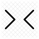 Flechas Cambiar Tamano Desplazamiento Horizontal Icono