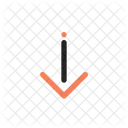 Bas Fleche Du Bas Direction Icon