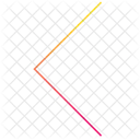 Gauche Fleche Degrade Icône