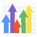 Infographie De Fleche Graphique A Barres Diagramme A Barres Icône