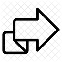 Fleche Zigzag Droite Icône