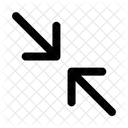 Fleches Diagonales Interface Web Icône