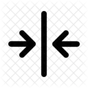 Fleches En Ligne Verticale Fermer Aligner Icon