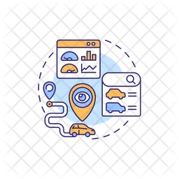 Fleet vehicle tracking  Icon