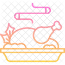 Fleisch Gebratenes Huhn Gericht Symbol