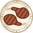 Fleisch Grill Rippchen Symbol