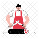 Fleisch Schneiden Hacken Metzger Symbol
