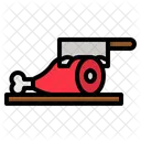 Fleischschneiden  Symbol