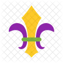 Fleur De Lis Mardi Gras France Icon