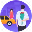 Bouquet Surprise Fleurs Pour Petite Amie Saint Valentin Icône