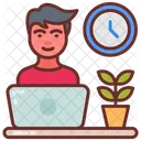 Flexible Working Hours Time Management Workforce Optimization Icon