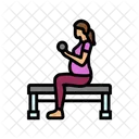 Flexiones de brazos sentado  Icono