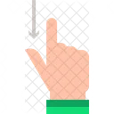 Flick Down Gesture  Icon